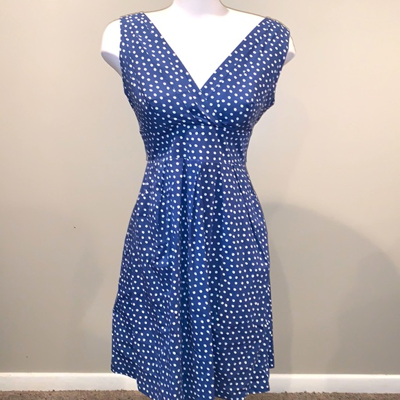 Corey P Dresses & Skirts - Blue & White Polka Dot Dress